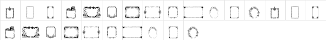 KR Christmas Frames Regular  glyph index