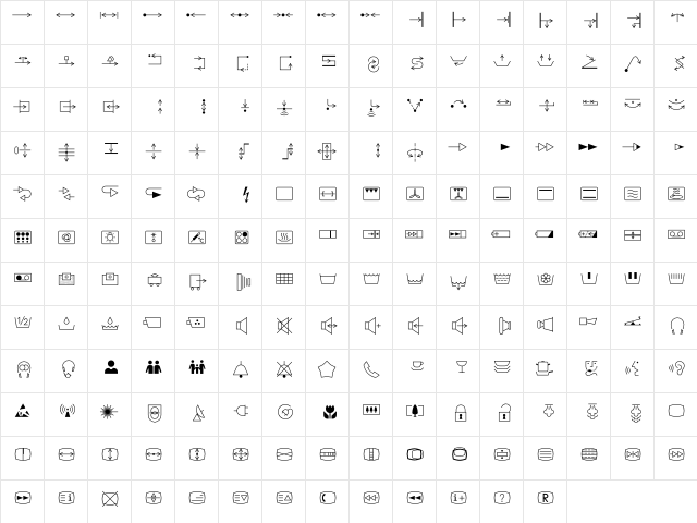 iec5000 Medium  glyph index