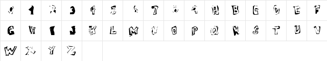 Victim OddType  glyph index