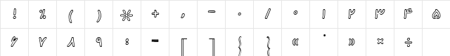 B Kamran Outline Regular  glyph index