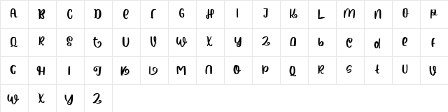 Halloween Spooky Regular  glyph index