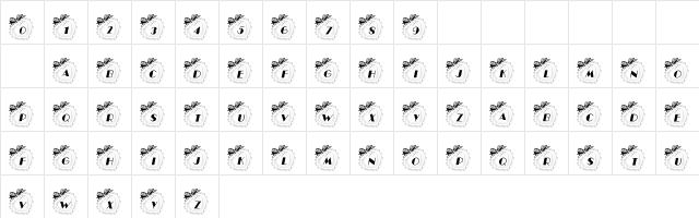 101! U Decorated My Heart Regular  glyph index
