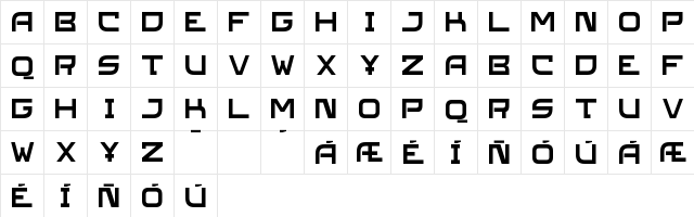 SL Panzerkardinal Regular  glyph index