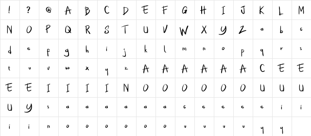 Little Jack Regular  glyph index