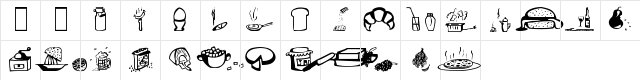 P'tit-D Regular  glyph index