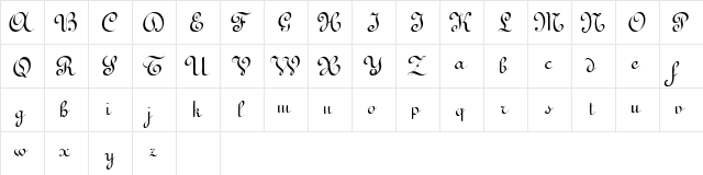 Terpsichore Regular  glyph index