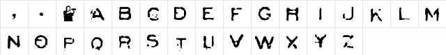 New Regular  glyph index