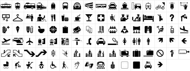 Glyphyx One NF Regular  glyph index