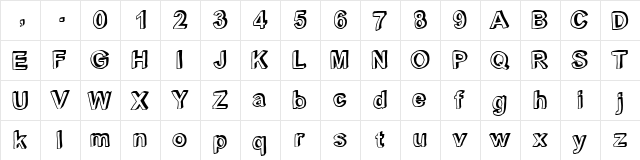 C rial black Regular  glyph index