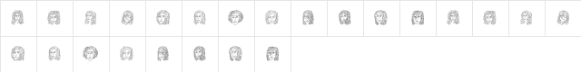 Womano Regular  glyph index