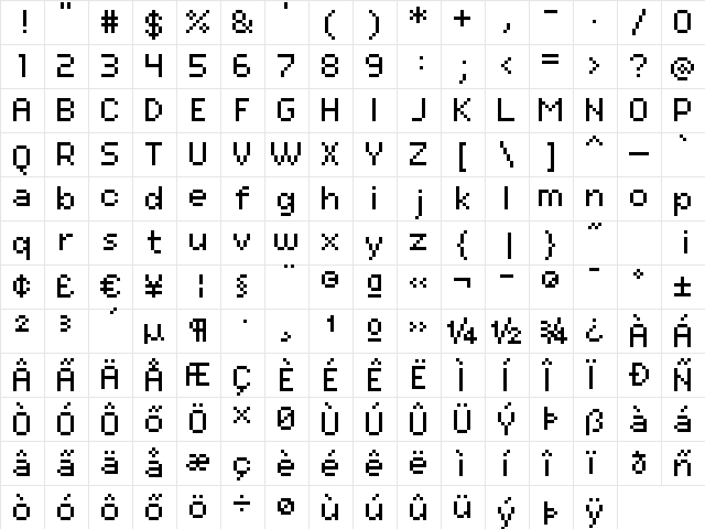 kroeger 07_56 Regular  glyph index