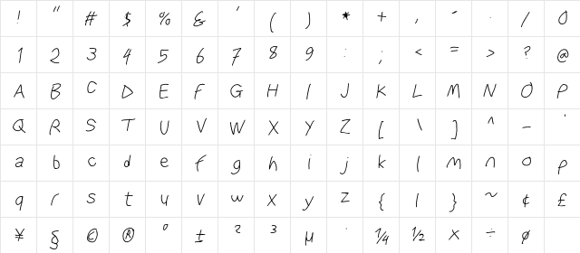 WaterFire Obl  glyph index