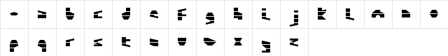 00ne Minicut 2 Regular  glyph index