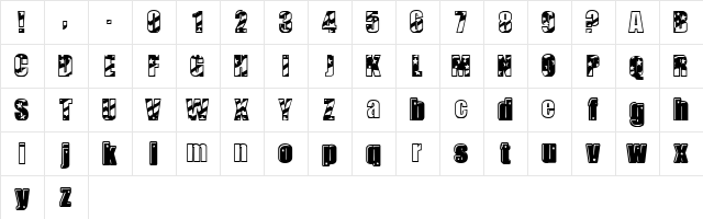 Missing man out Missing man out  glyph index