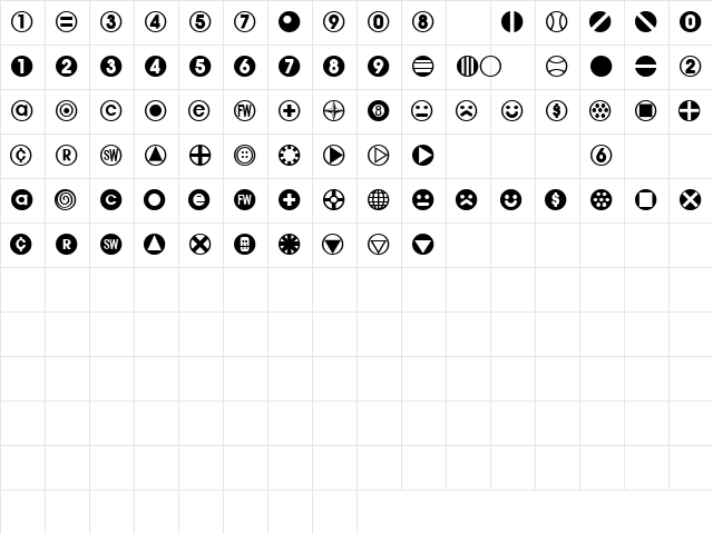 fts7 Regular  glyph index