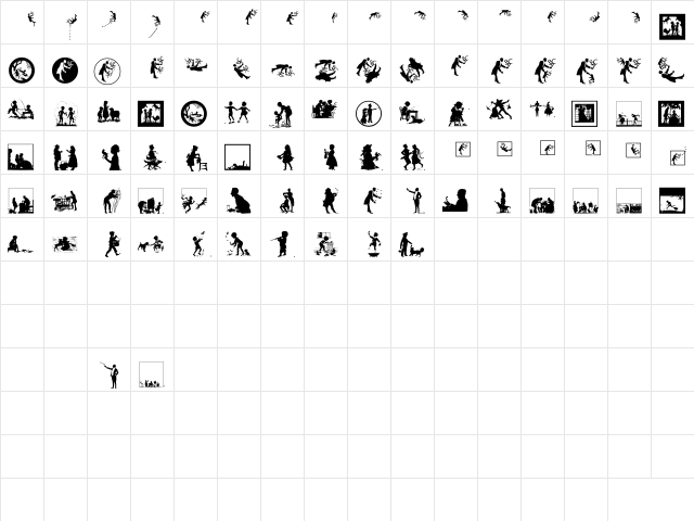 SilhousTwo Regular  glyph index