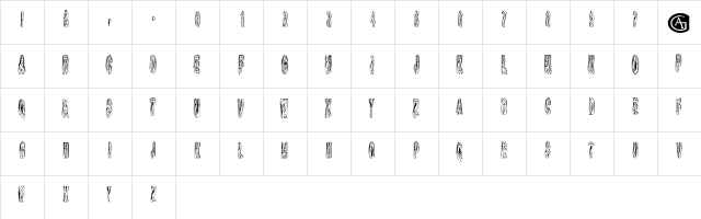 LaBrea Typist Regular  glyph index