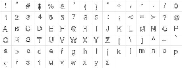 Matias Medium  glyph index