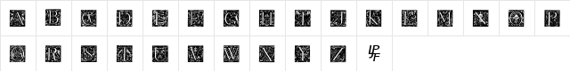 Grimeswade Regular  glyph index