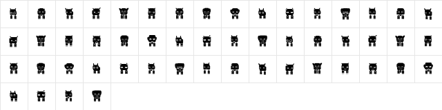 Bytost Regular  glyph index