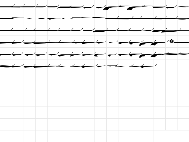 LHFPilsnerSwashes Regular  glyph index