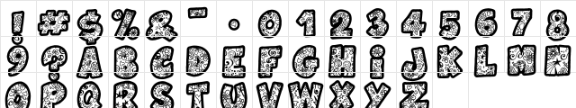 Flowers Power Regular  glyph index