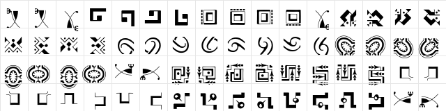 Caravan LH Two  glyph index