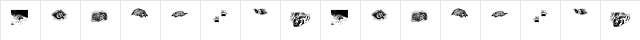 KR Crystal's Badgers Regular  glyph index