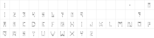 Maximum Radiation Level Outline Regular  glyph index