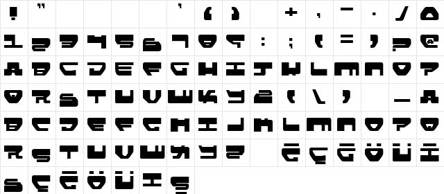 PCLifeLoveladies Black  glyph index
