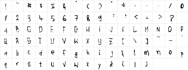 Sholin Regular  glyph index