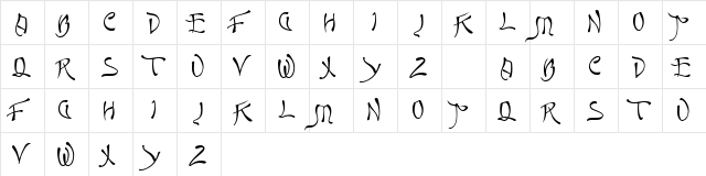 Quasi Regular  glyph index
