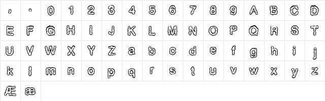 Pixel Krud (BRK) Regular  glyph index