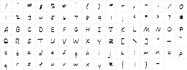 Shopping Everyday Regular  glyph index