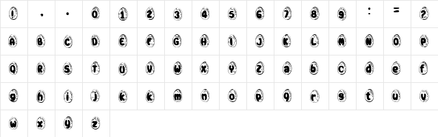 Snow Shells Regular  glyph index