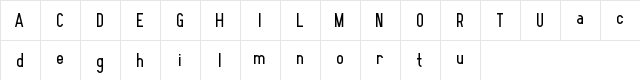 Elegrand Gothic Demo Regular  glyph index
