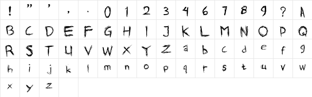 Dl Arsara Demo Regular  glyph index