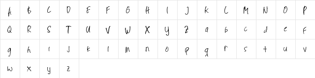 Limpung Regular  glyph index