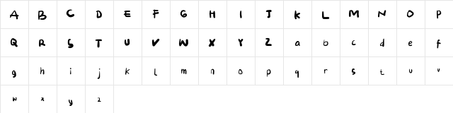 MANIESSEKALIE Regular  glyph index