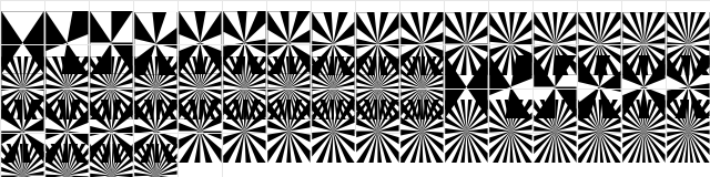 StarBurst-w4-01 Regular  glyph index