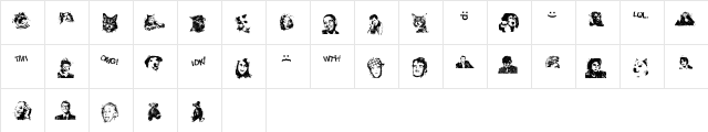 viralfun Regular  glyph index