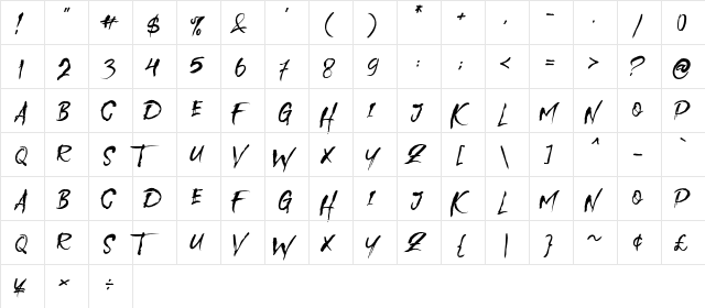 Alert Covid Regular  glyph index