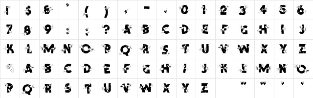 Shrapnel Medium  glyph index