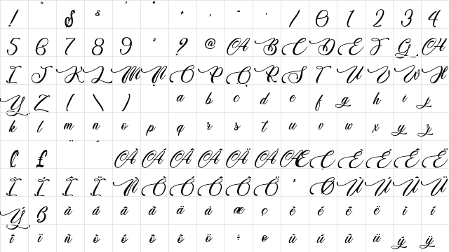 Weather Sunday - Personal Use Regular  glyph index
