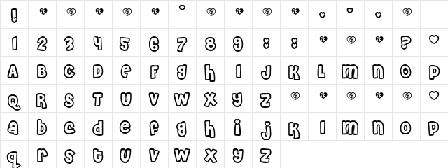 Lovinotsh Plane Regular  glyph index