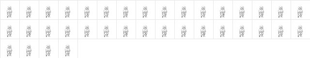 Granny Love Regular  glyph index