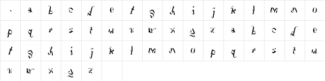 Tshtars Regular  glyph index