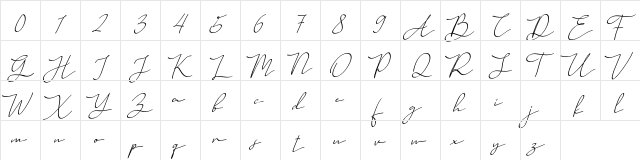 Regitta FREE Regular  glyph index