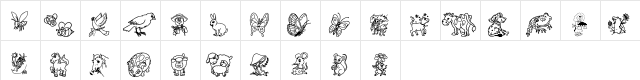 Critters1DC SemiBold  glyph index