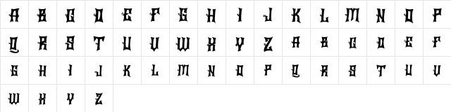 Braier FREE Regular  glyph index